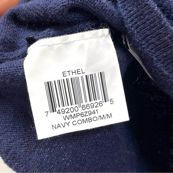 BCBGMAXAZRIA Ethel Knit Stripe Sweater Dress in Navy & White Women's Medium $198 - Picture 8 of 9